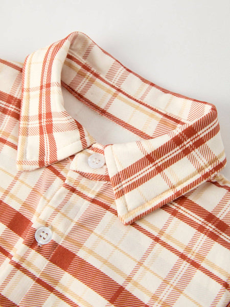 Thanksgiving Plaid Long Sleeve Top