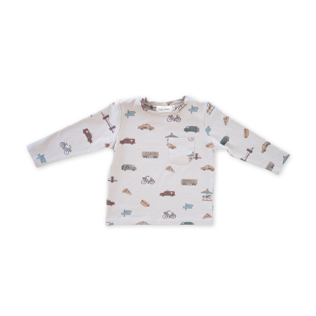 Charlie Long Sleeve Jersey Tee | City Vibes