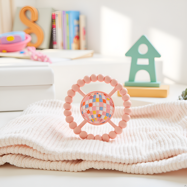 Disco Ball Baby Teether Ring