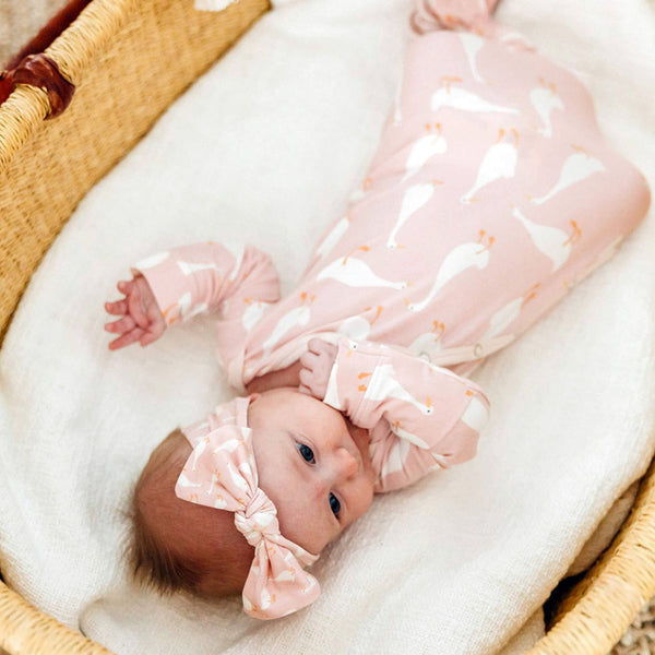 Newborn Knotted Gown - Goosie