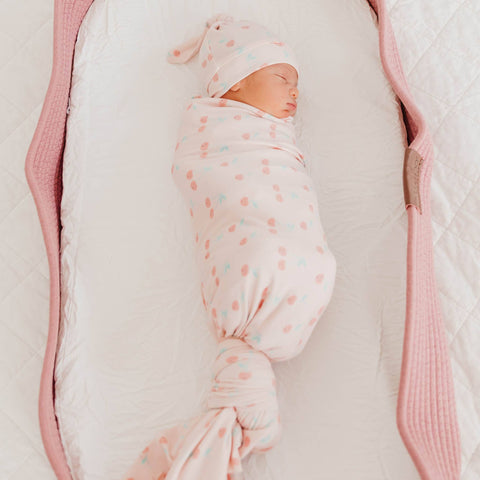 Knit Swaddle Blanket - Cheery