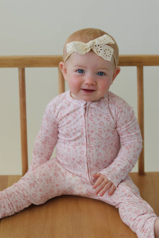 Pink Petal Zip Pajamas