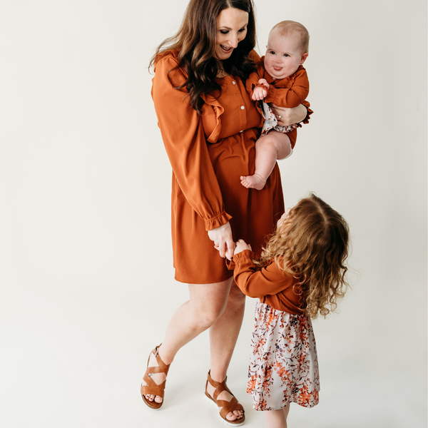 Toffee Bown Midi Dress