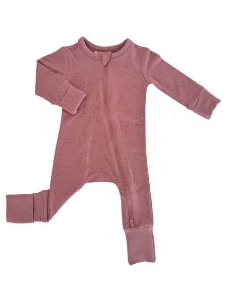 Mauve Speckle / 2-Way Zip Romper