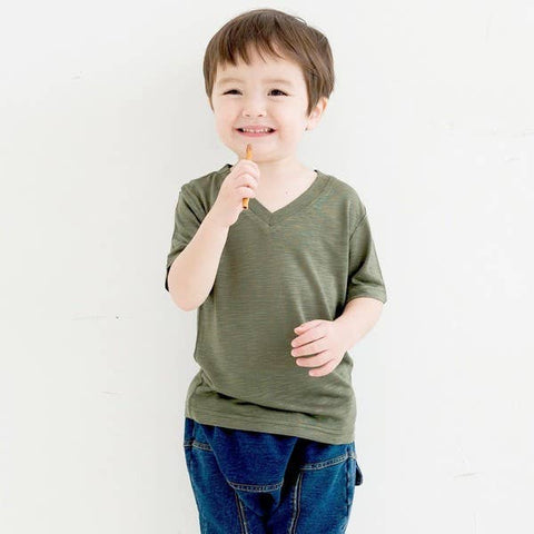 Olive Vneck Short Sleeve Tshirt