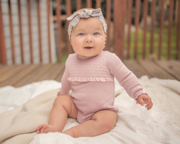 Rosewater | Organic Smocked Chest Bodysuit