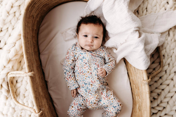 Footed Zip Romper- Mountain Meadow