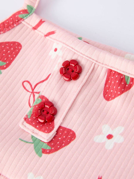 Strawberry Bow 3-Piece Bloomer Set