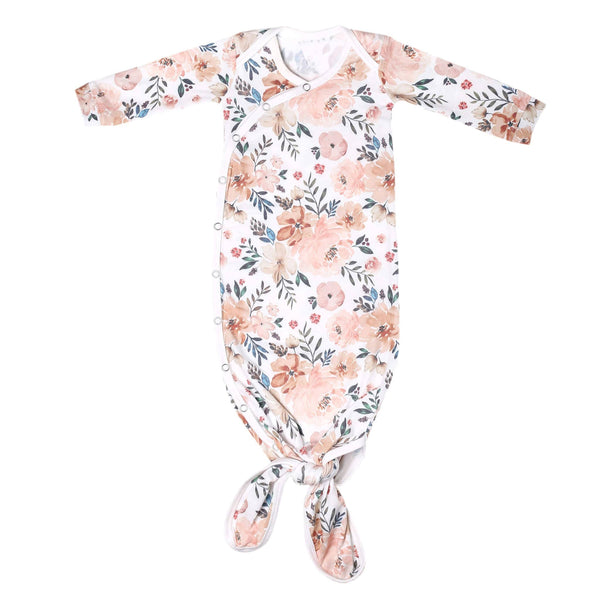 Newborn Knotted Gown - Autumn