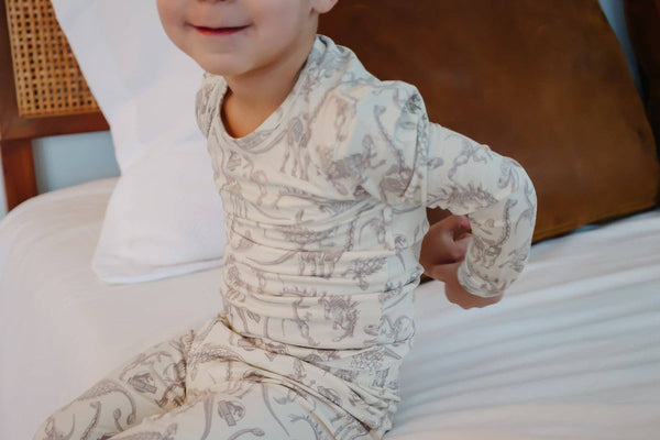 2pc Long Sleeve Pajama Set - Jurassic Park Fossils