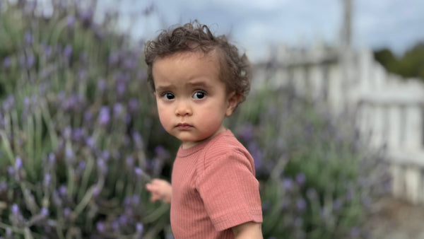 Organic cotton bodysuit-Terracotta