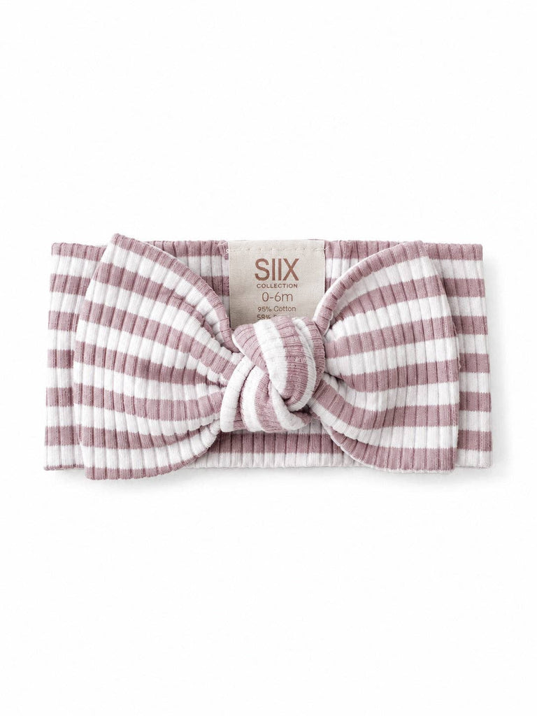 Violet Stripe / Ribbed Bow