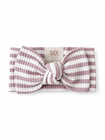Violet Stripe / Ribbed Bow