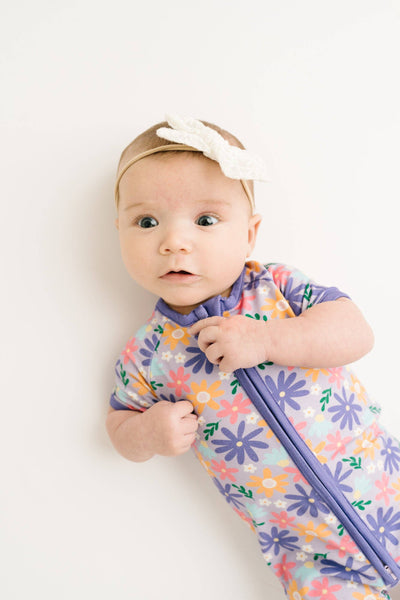 Lavender Blooms Bamboo Short Romper