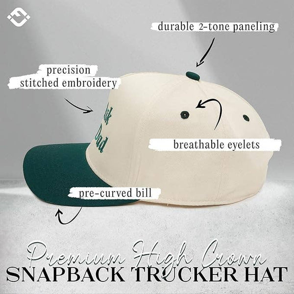 Two Tone Cap - Go Ask Your Dad - Beige/Green