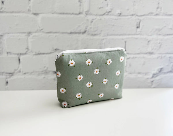 Daisy Small Cosmetics Bag, Make up bag, Toiletry Pouch