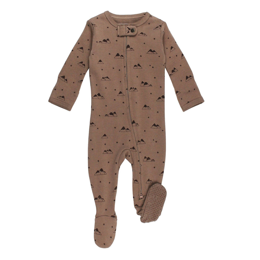 Latte Mountain | Organic Zipper Footie