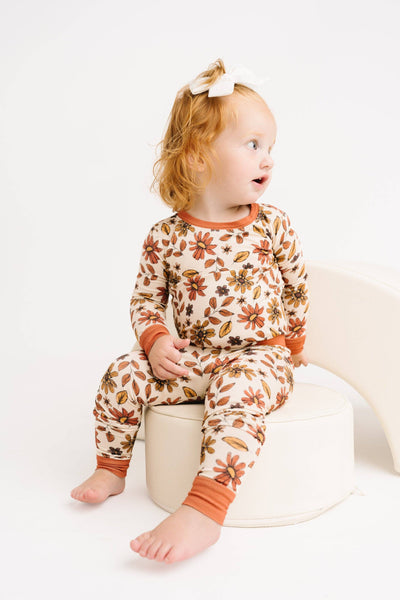 Cozy Fall Floral Bamboo Set