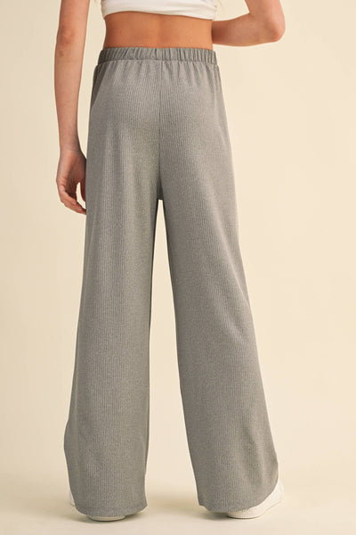 TWEEN GIRLS WIDE LEG PULL ON RIB KNIT PANTS (7-14)