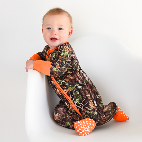 Hunter Camo ZIP Sleepies Little Bamboo Baby Outfit