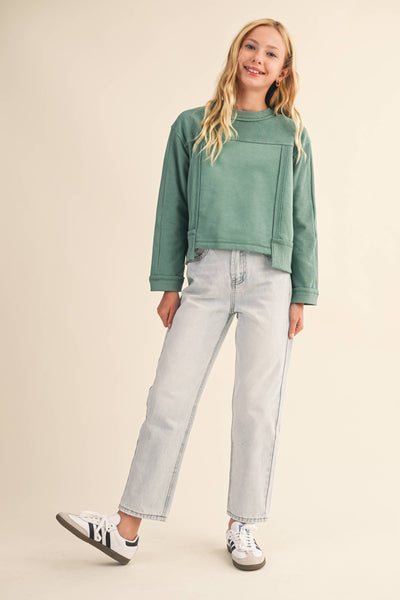 TWEEN KIDS GIRLS CREW NECK SWEATSHIRT (7-14)