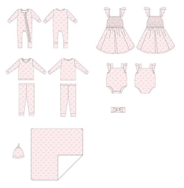 Bows | Bamboo Two Piece Pajama Set