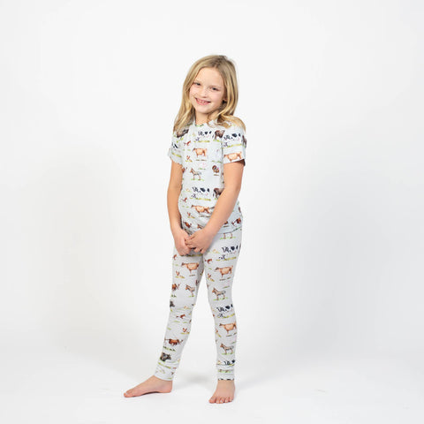 AFC Watercolor Animals Toddler Bamboo Pajama Set