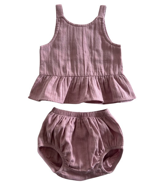 Lavender / Organic Peplum Set