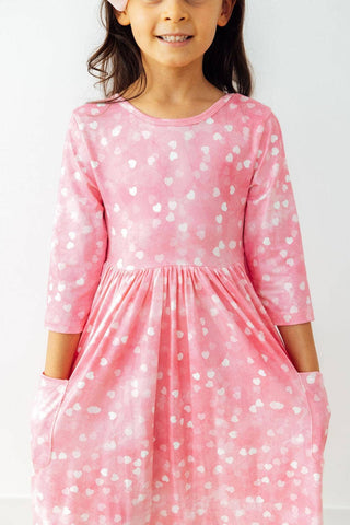 Shine Bright 3/4 Sleeve Pocket Twirl Dress