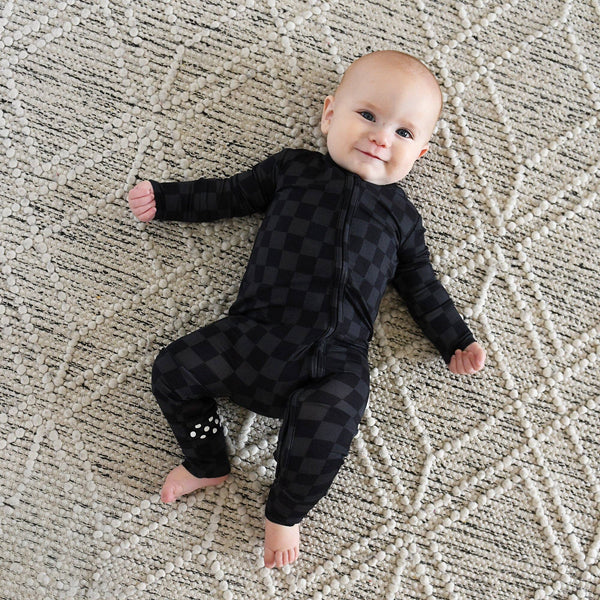 Frankie ZIP Halloween Checks Baby Outfit