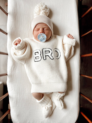 Bro Knit Sweater, Ivory
