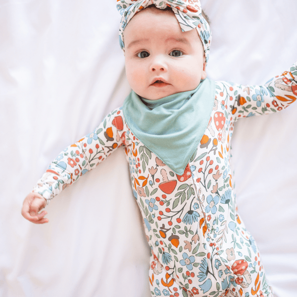 Floral Bamboo 2-Way Convertible Zip Romper
