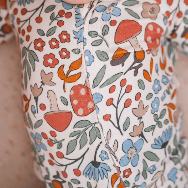 Floral Bamboo 2-Way Convertible Zip Romper
