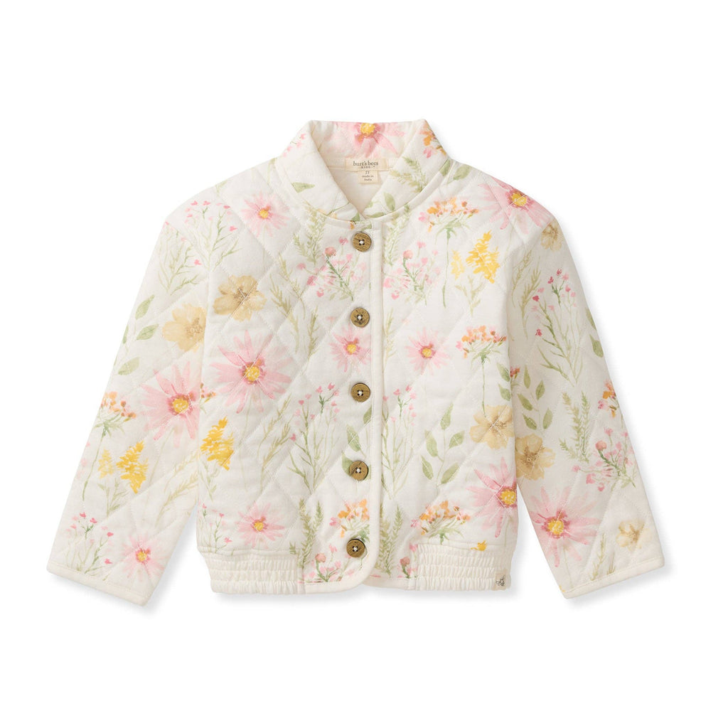 Wild Floral Eggshell Quilted Jacket