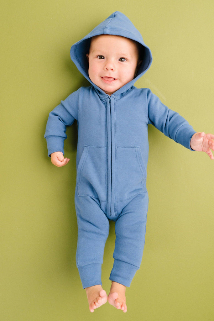 Lake Blue Hoodie Jumpsuit