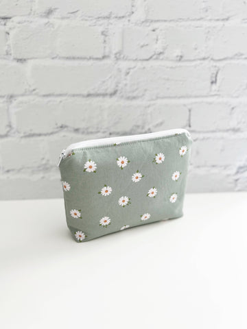 Daisy Small Cosmetics Bag, Make up bag, Toiletry Pouch