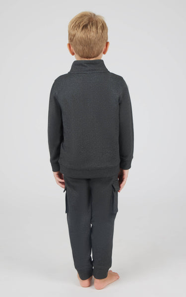 Toddler Boys Melange Fleece Half Zip and Jogger