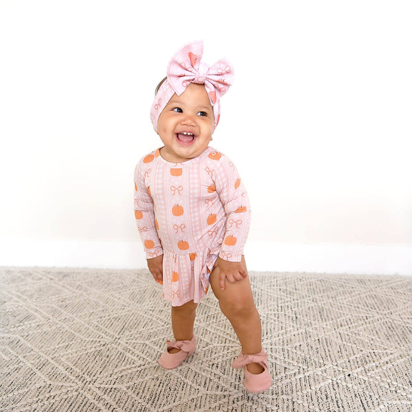 Reagan TUTU Bamboo Pumpkin Baby Dress Outfit