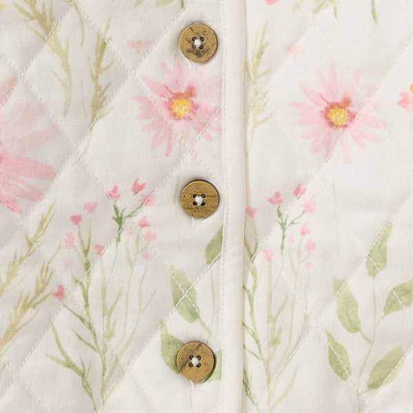 Wild Floral Eggshell Quilted Jacket
