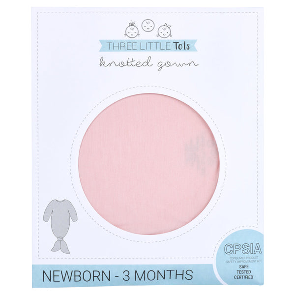 Heavenly Pink Newborn Knotted Baby Gown
