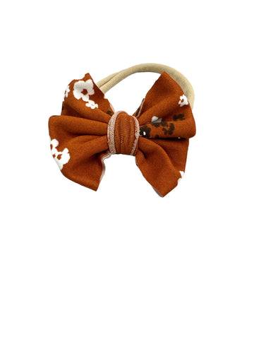 October Floral Nylon Bow