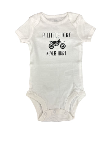 A little dirt never hurt • motocross • infant bodysuit