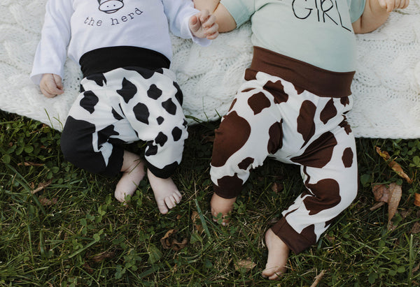 Black Cow Print • infant/toddler Joggers