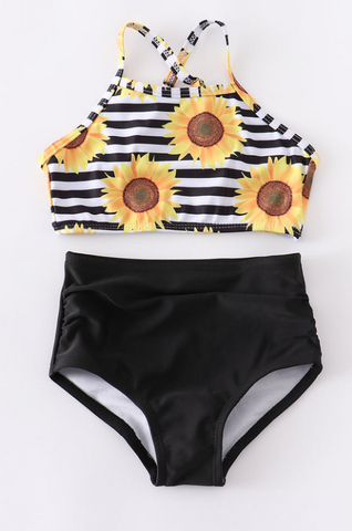 Sunflower Stripe 2-Piece Swim Suit