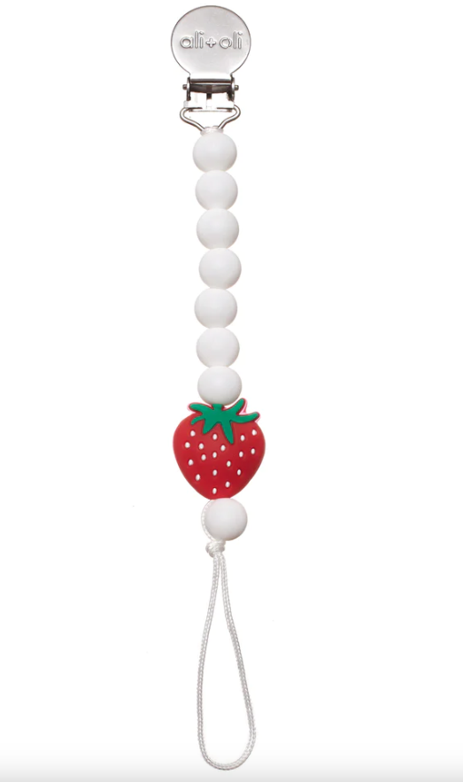Pacifier Clip- Strawberry