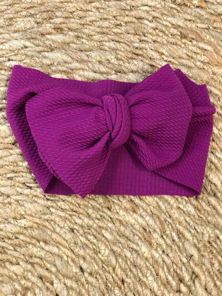 Messy Bow Headwrap - Purple