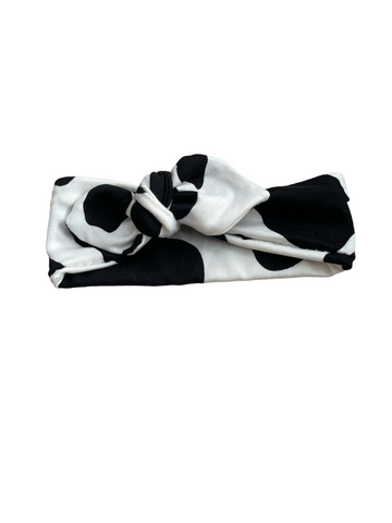 Knot bow headband - Cow Print