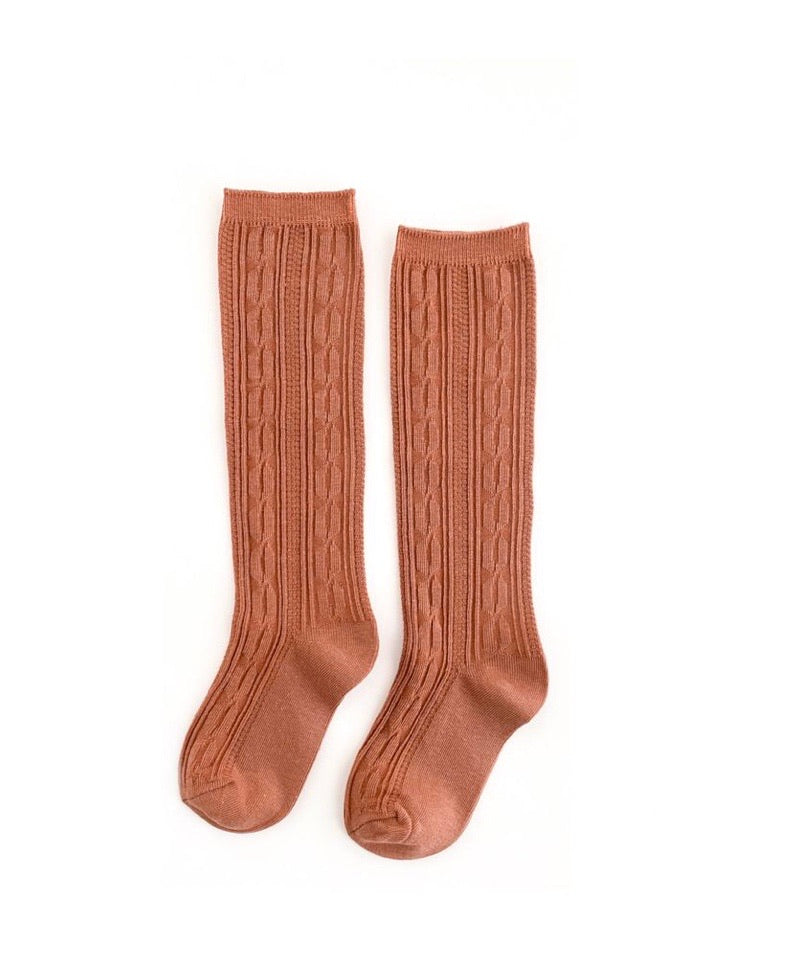 Marmalade cable knit knee high socks