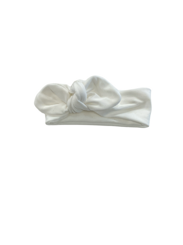 Knot bow headband - ivory