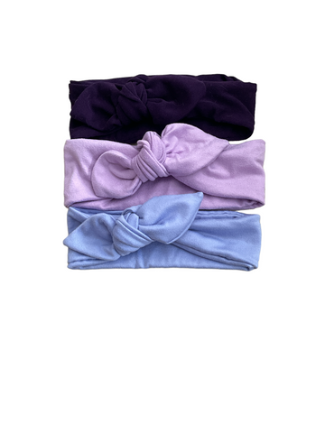 Knot bow headband - Purple Tones